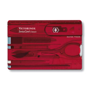SWISS CARD ROJA TRANSPARENTE, 10 USOS